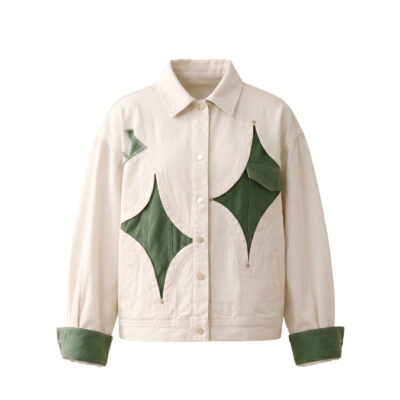 vril element statement jacket – ivory green