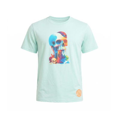 vril spectrum skull tee – blue